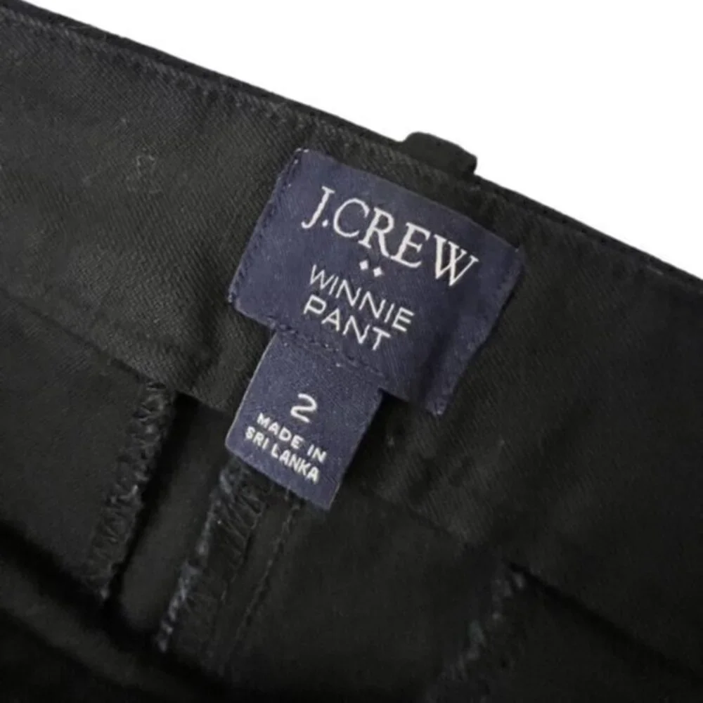 Women’s J. Crew Winnie Pant Size 2 Black Stretch Crop Ankle‎ Office Career Wear
